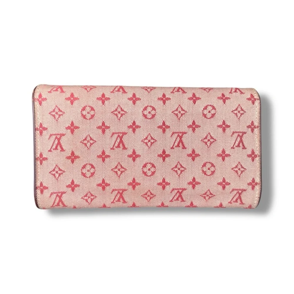 Louis Vuitton Monogram Mini Lin Porte Trésor International Wallet Pink